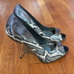 Snake print heels